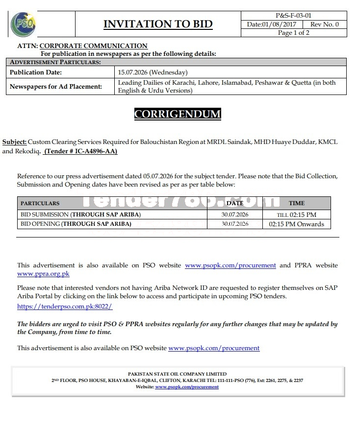 Tender Document