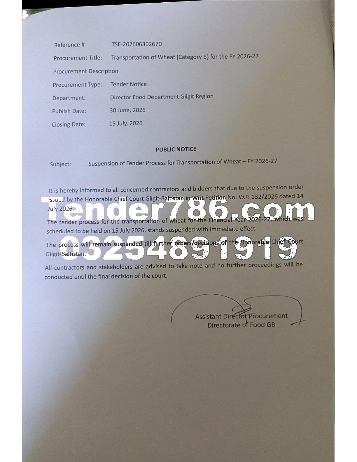Tender Document