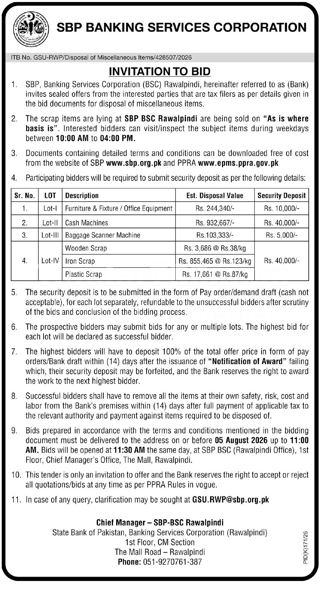 Tender Document