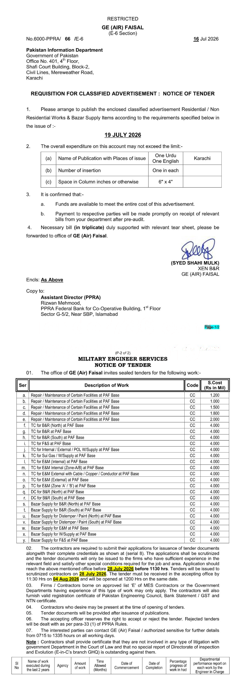 Tender Document