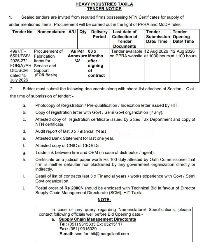 Tender Document