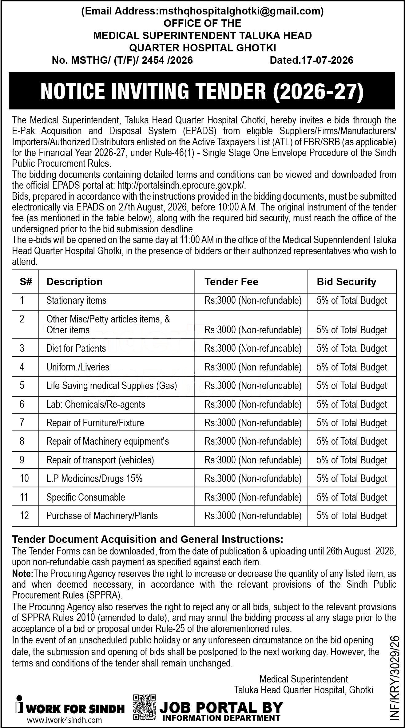 Tender Document