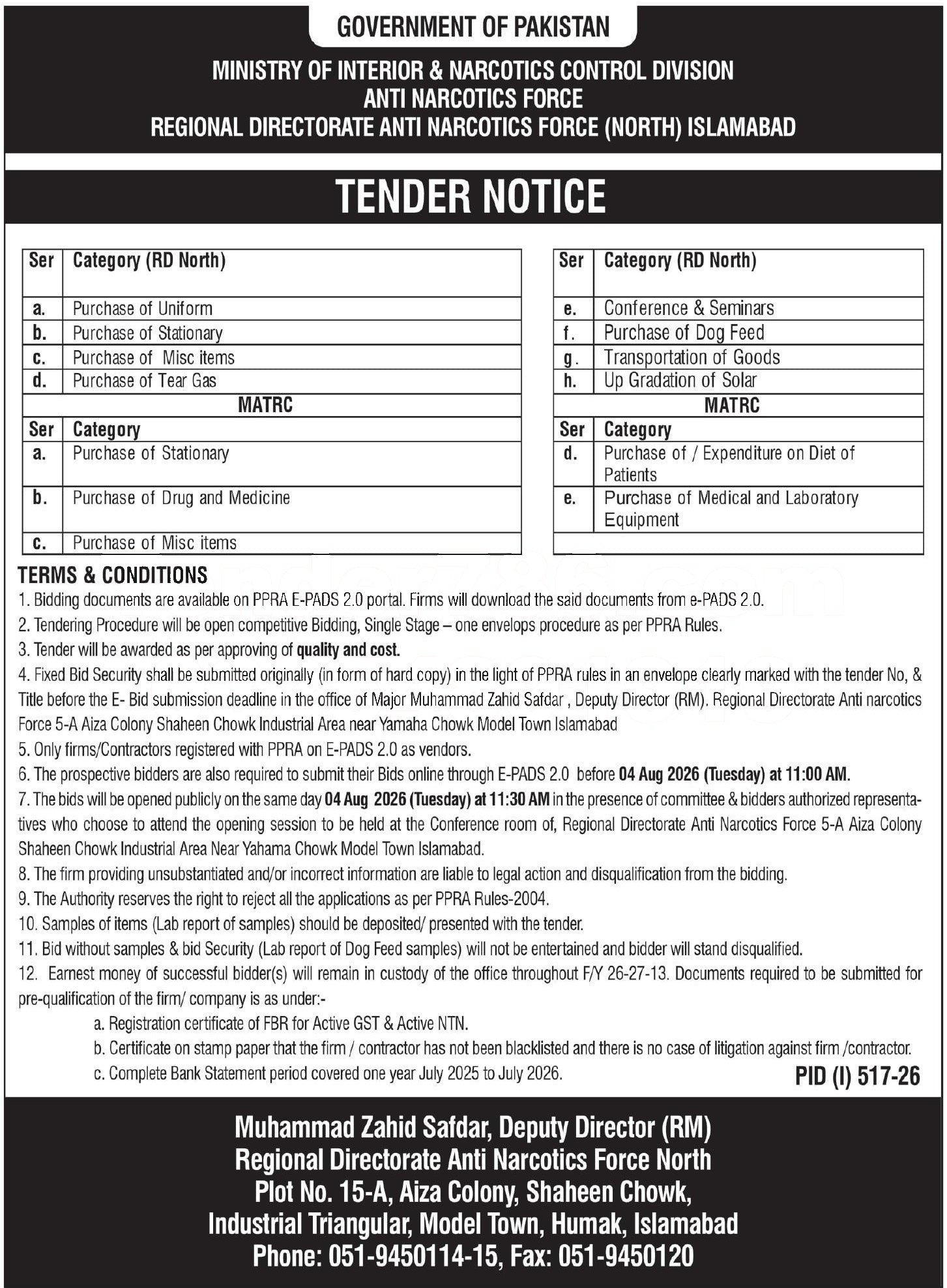 Tender Document