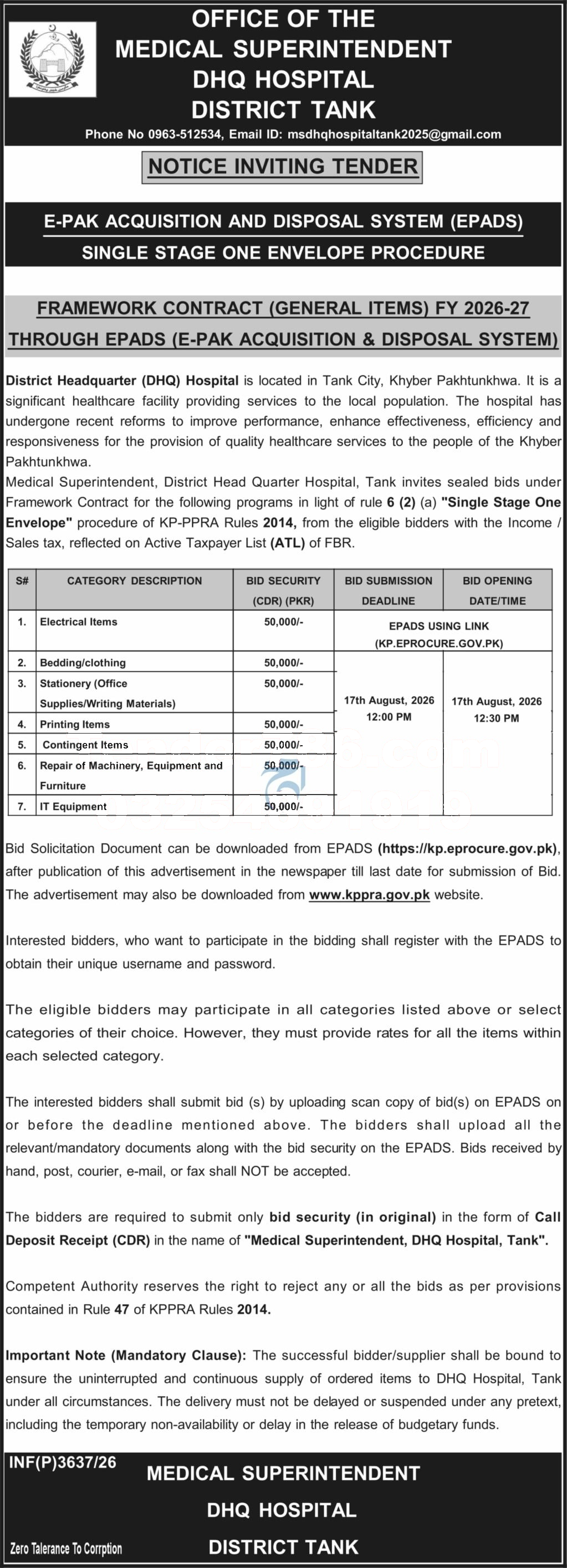 Tender Document