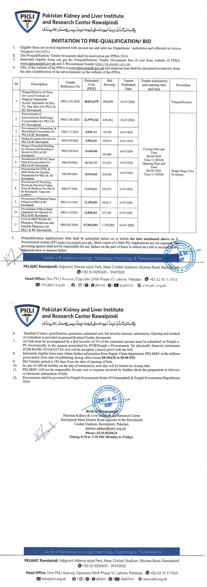 Tender Document