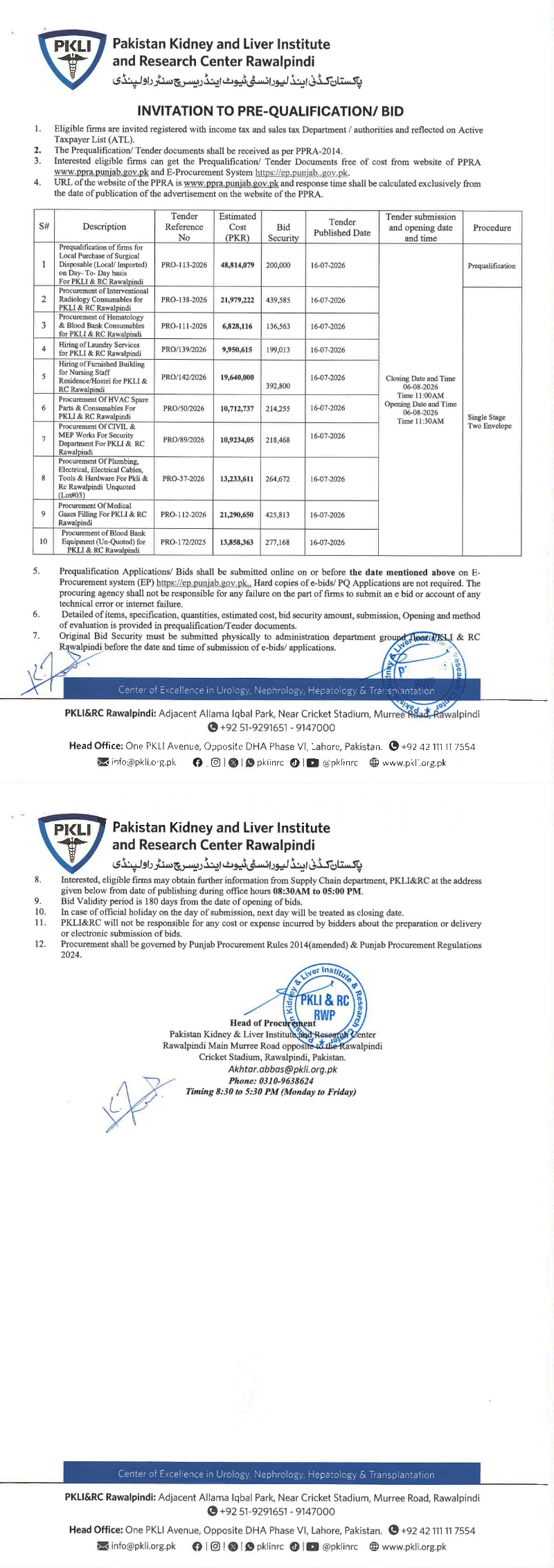 Tender Document