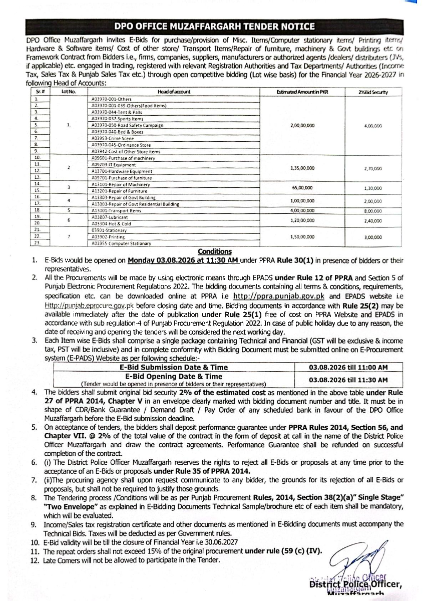 Tender Document