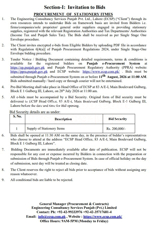 Tender Document