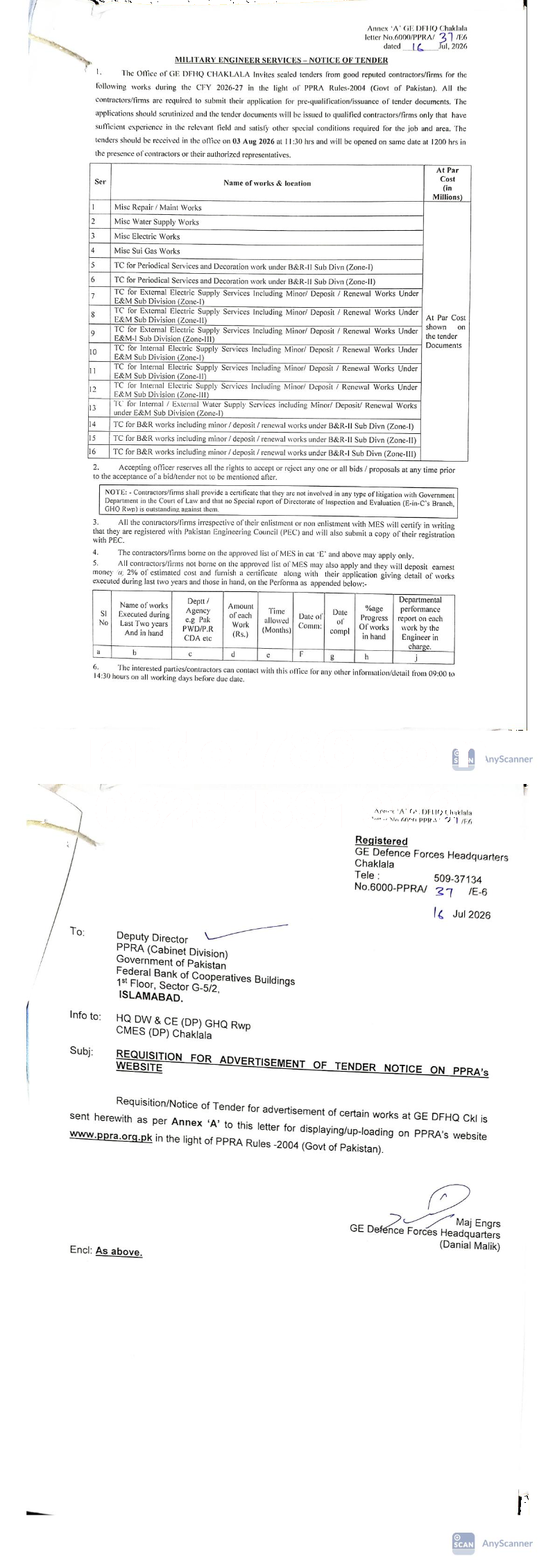 Tender Document