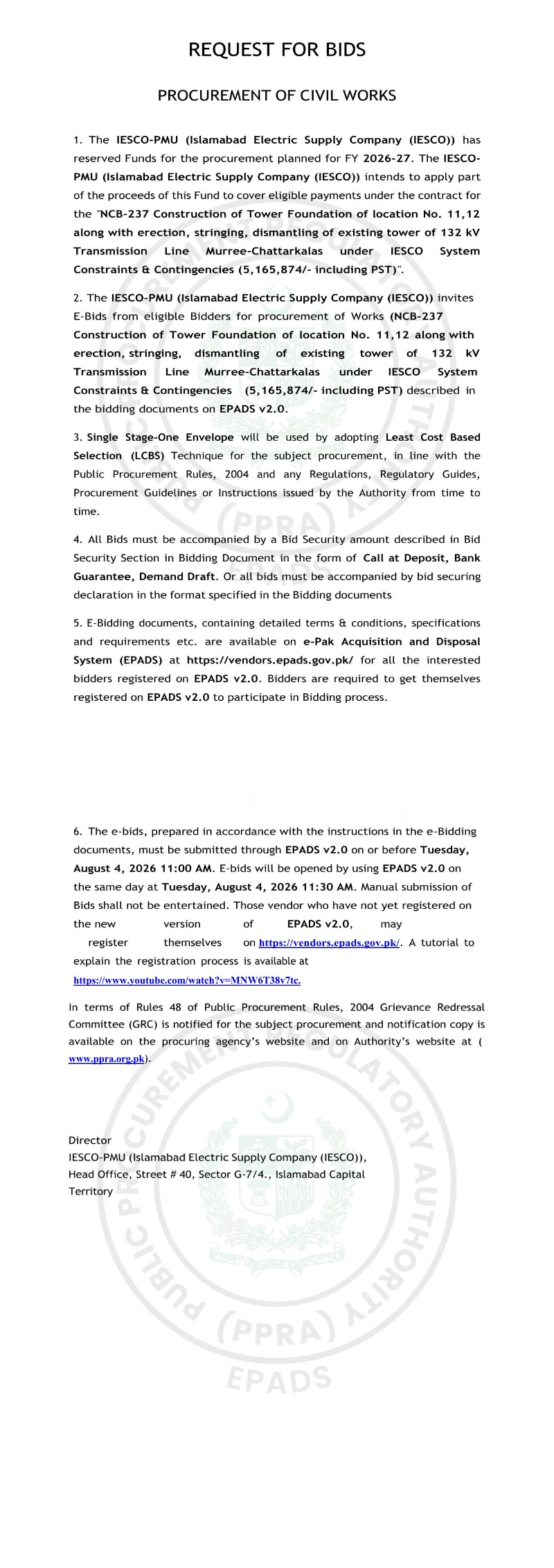 Tender Document