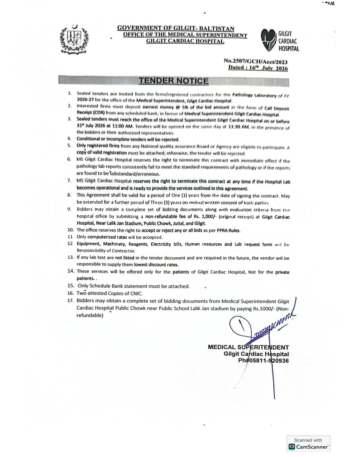 Tender Document