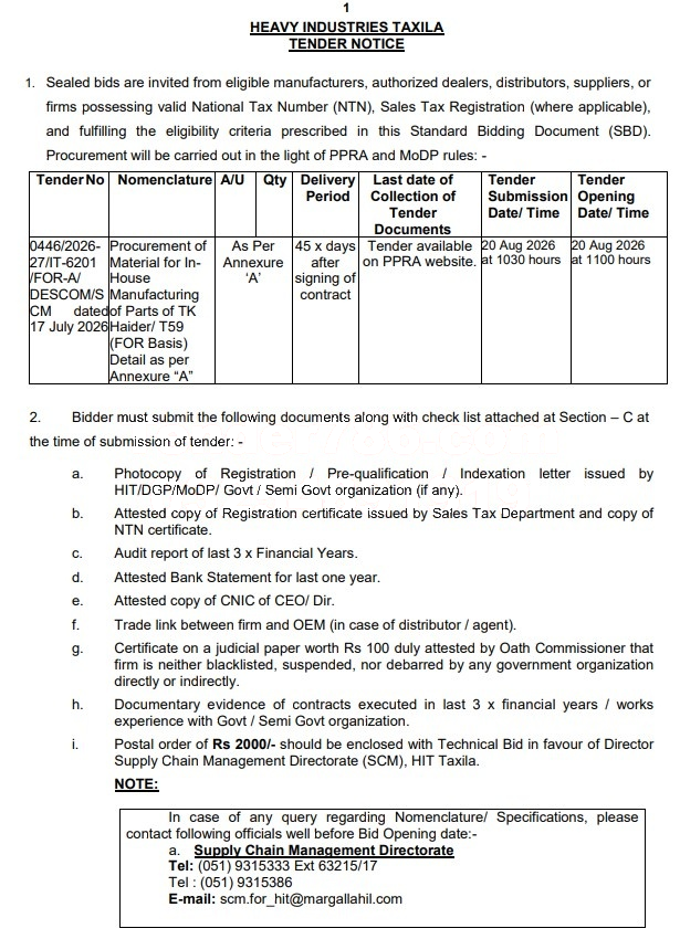 Tender Document