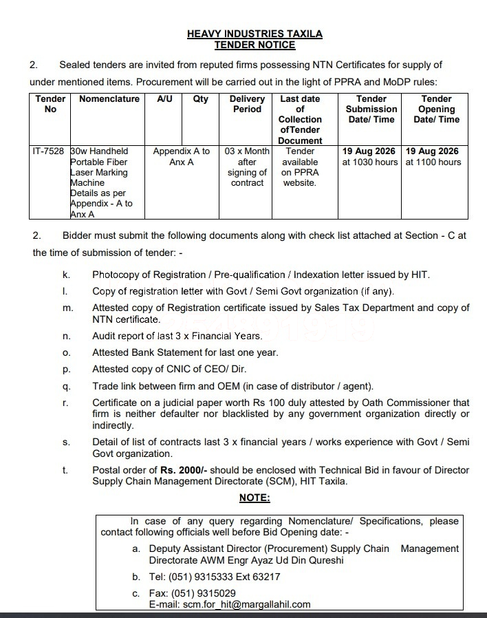 Tender Document
