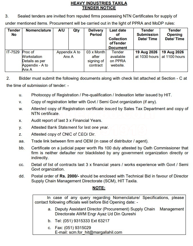 Tender Document