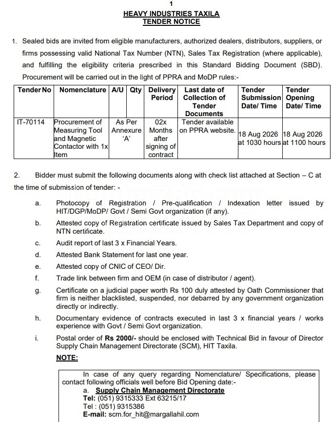 Tender Document