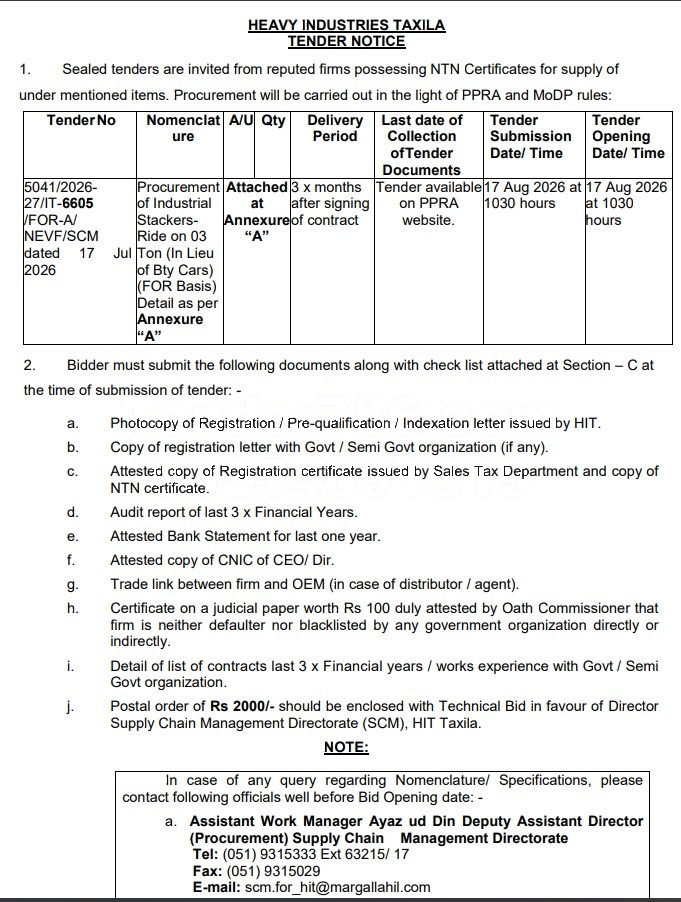Tender Document