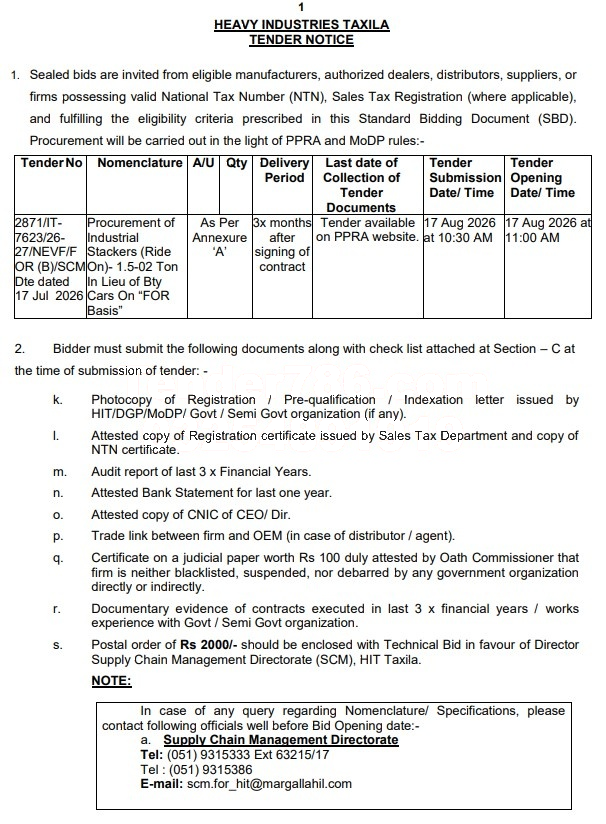 Tender Document
