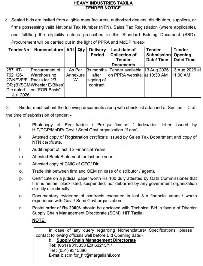 Tender Document