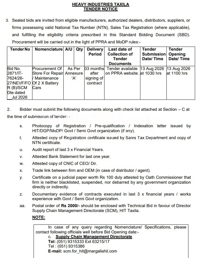 Tender Document