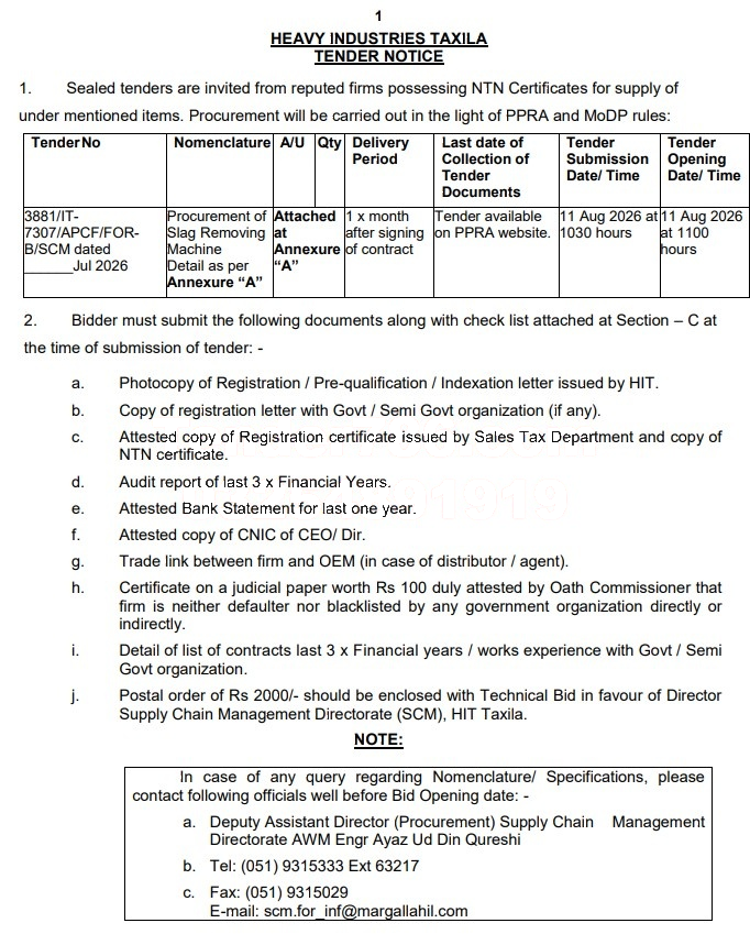 Tender Document