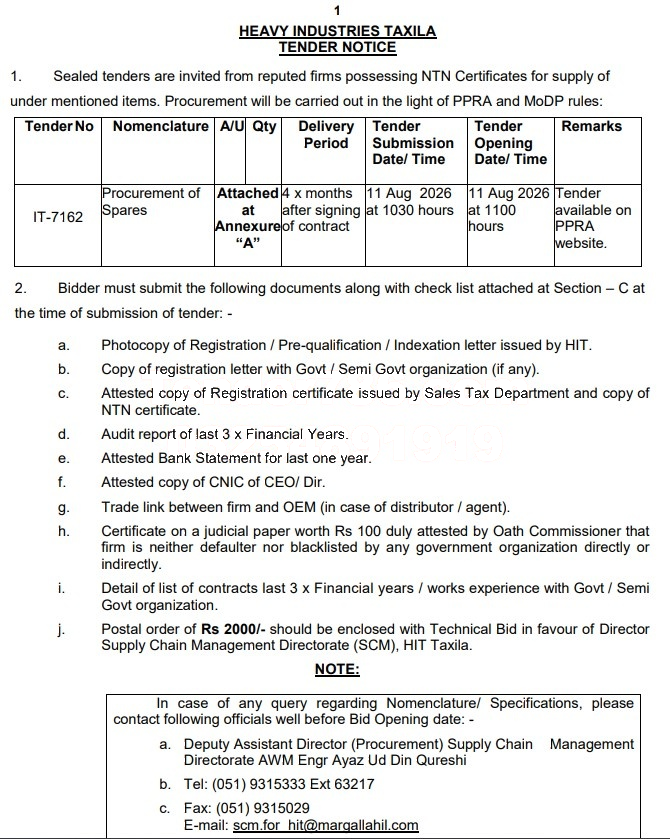 Tender Document