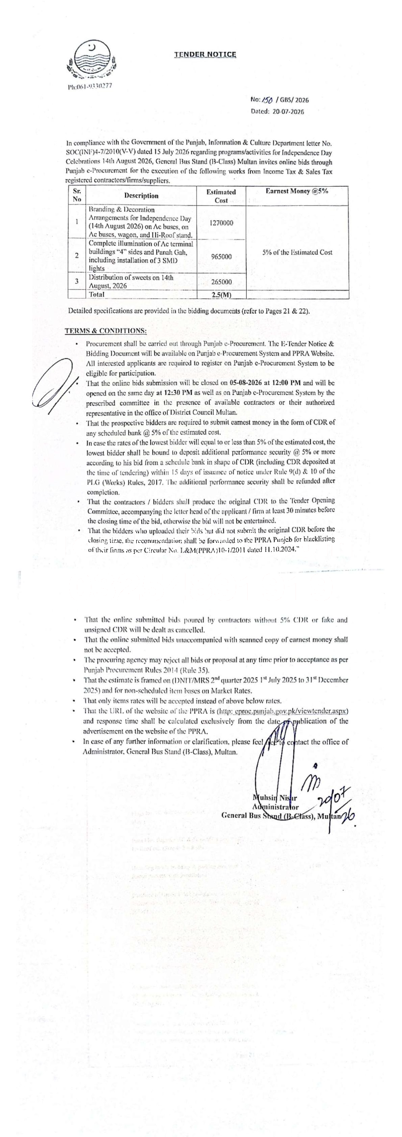Tender Document