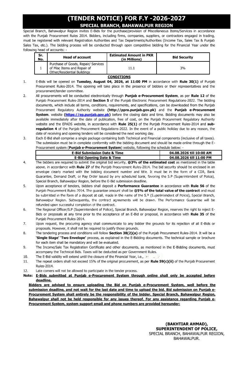 Tender Document