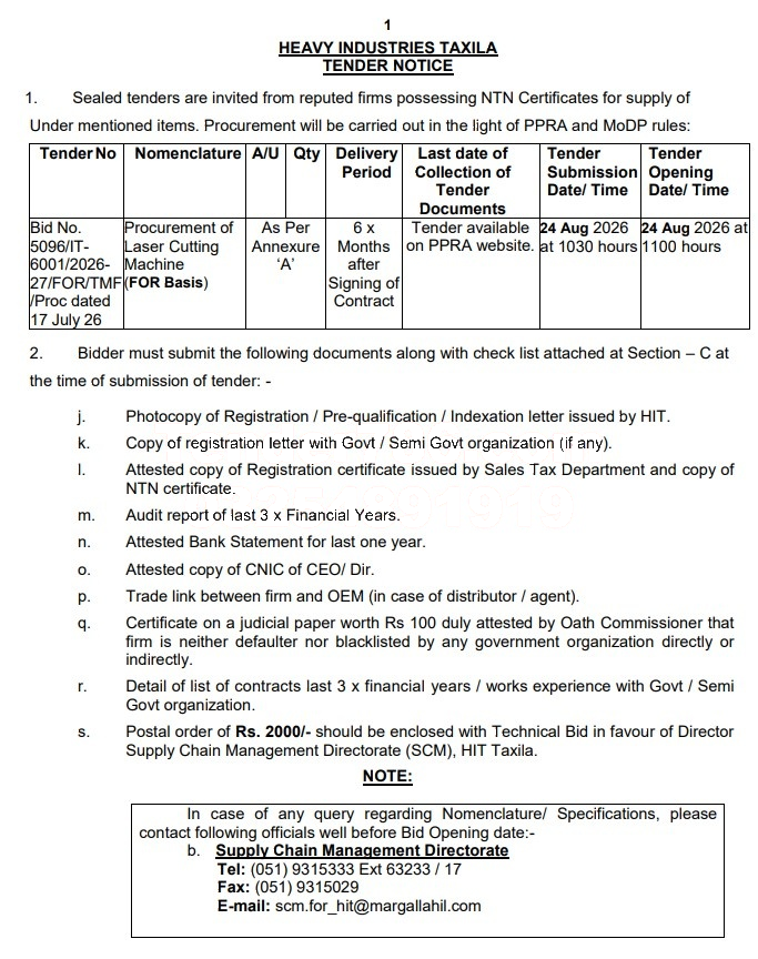 Tender Document