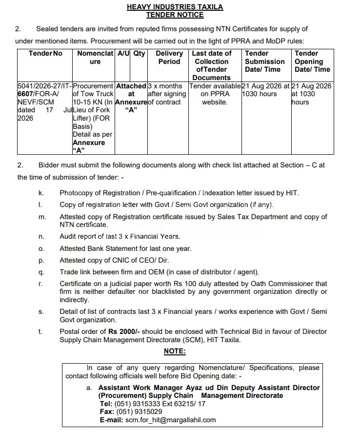 Tender Document