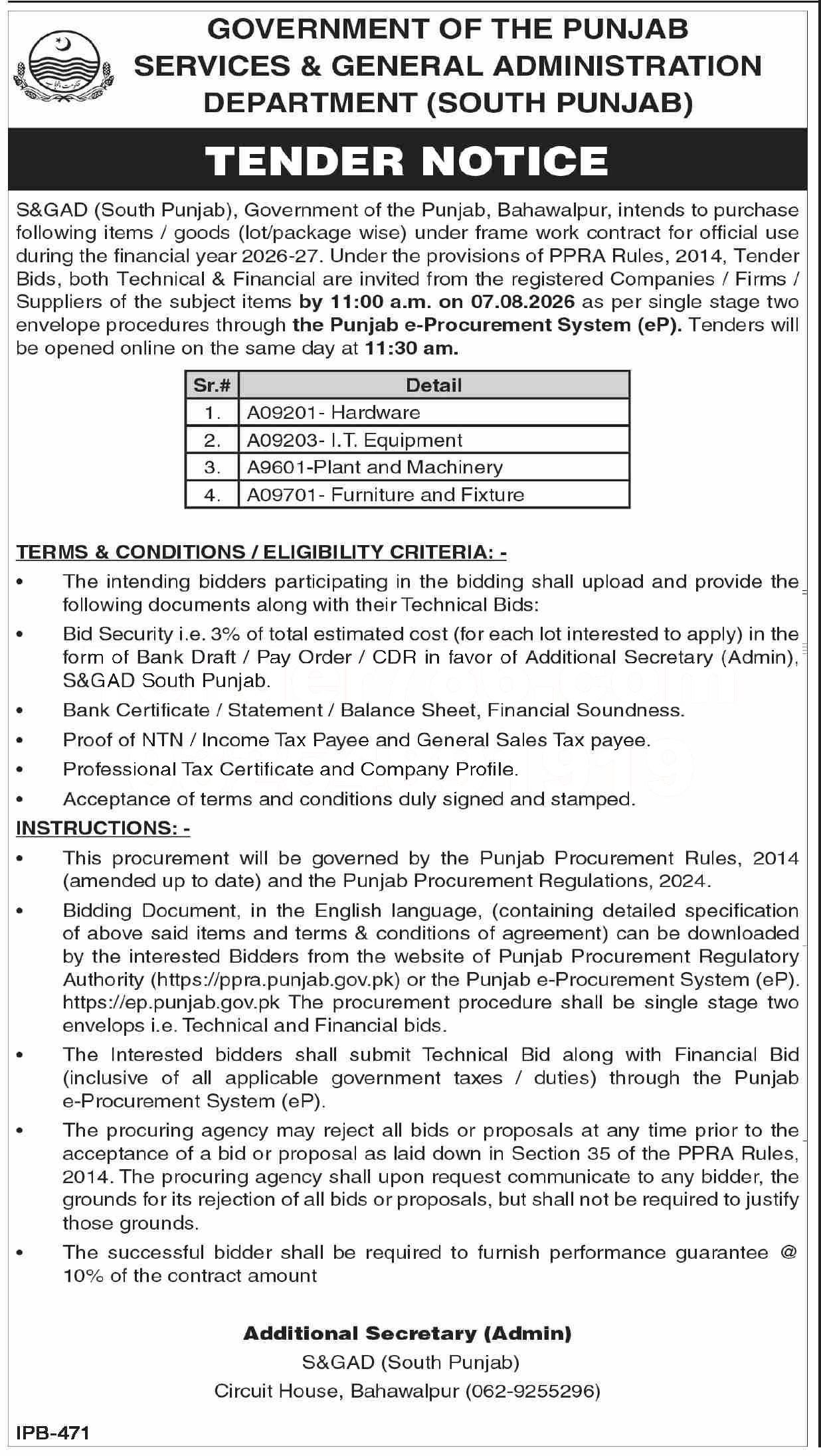 Tender Document