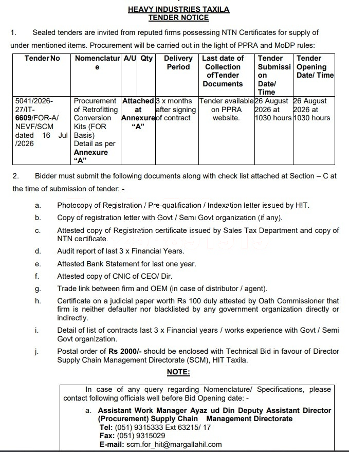 Tender Document