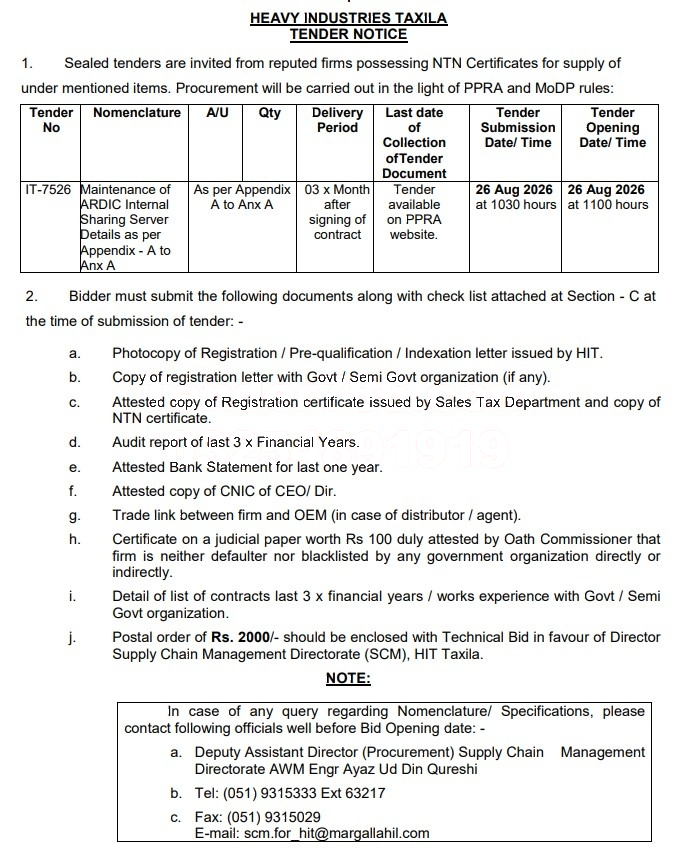 Tender Document