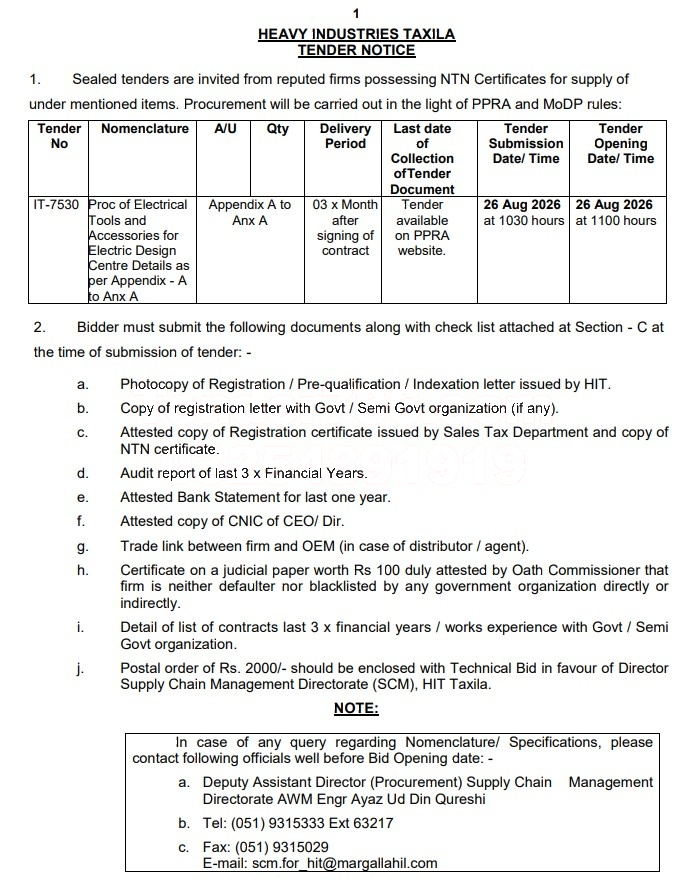 Tender Document