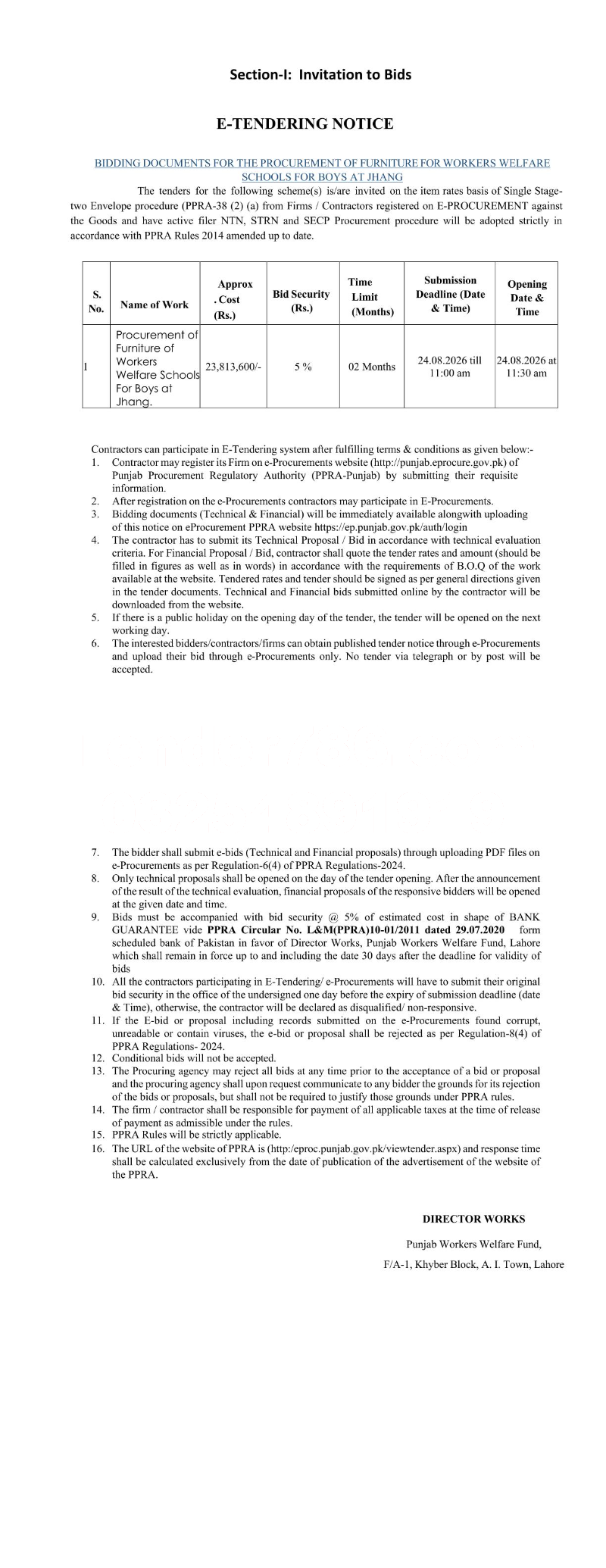 Tender Document
