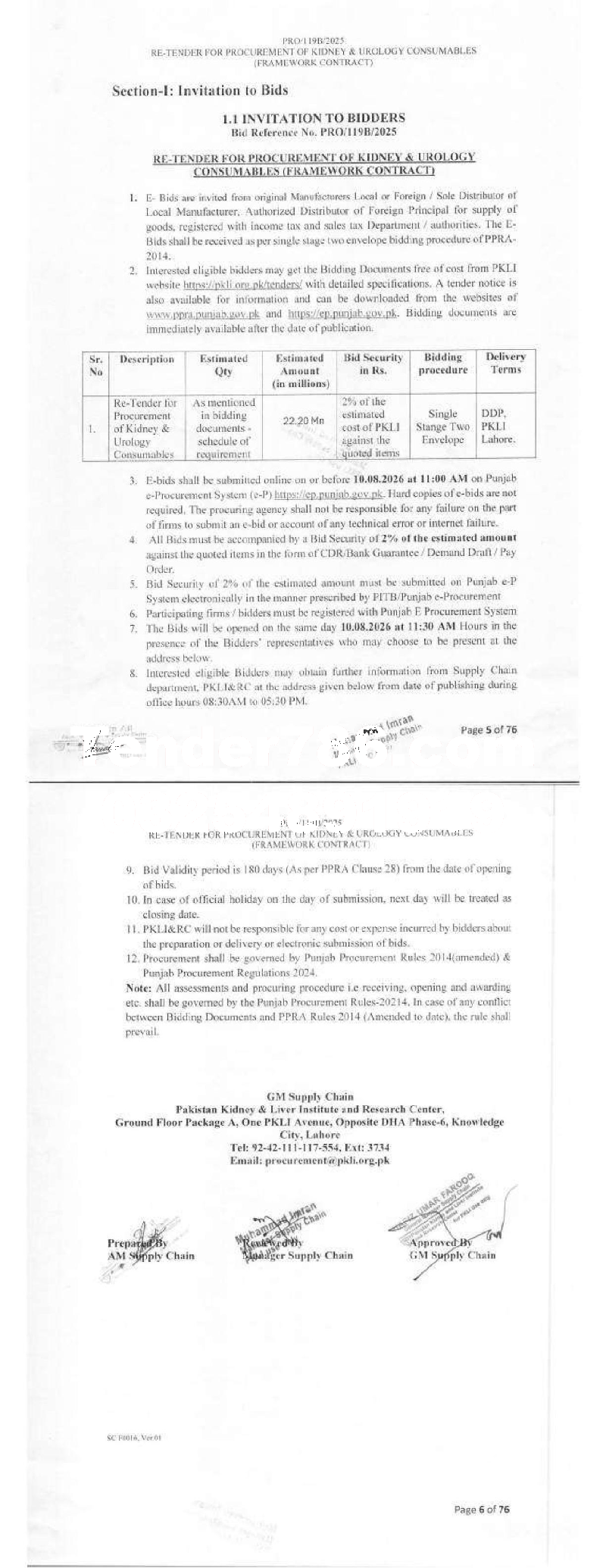 Tender Document