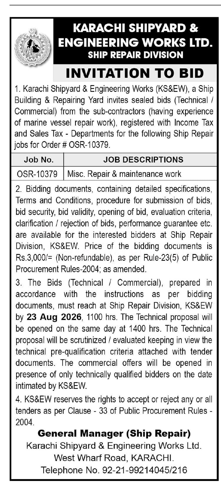 Tender Document
