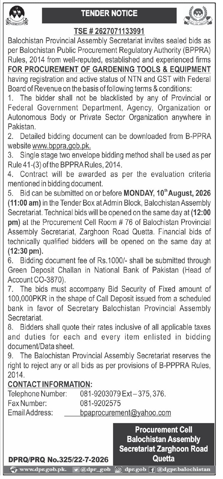 Tender Document
