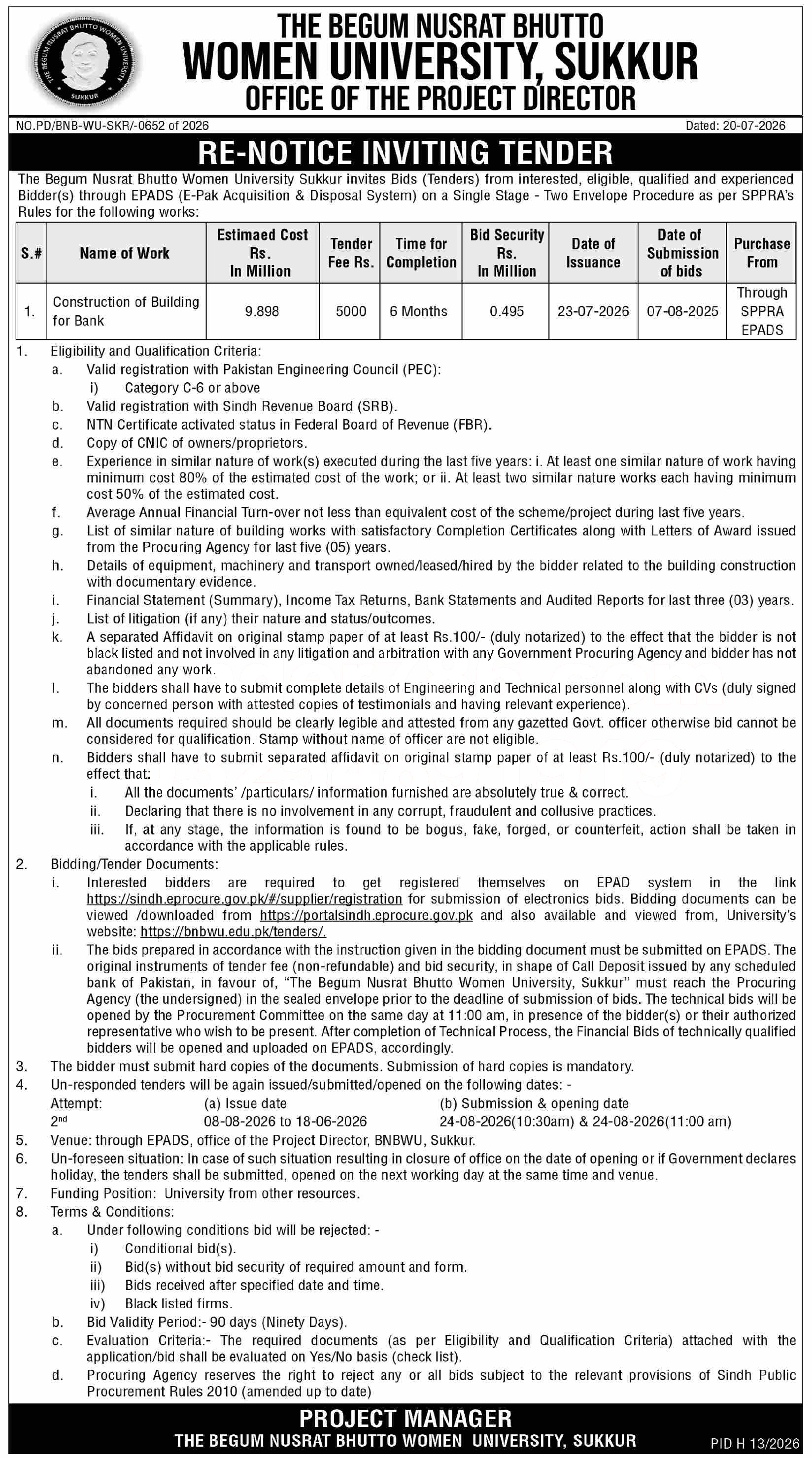 Tender Document