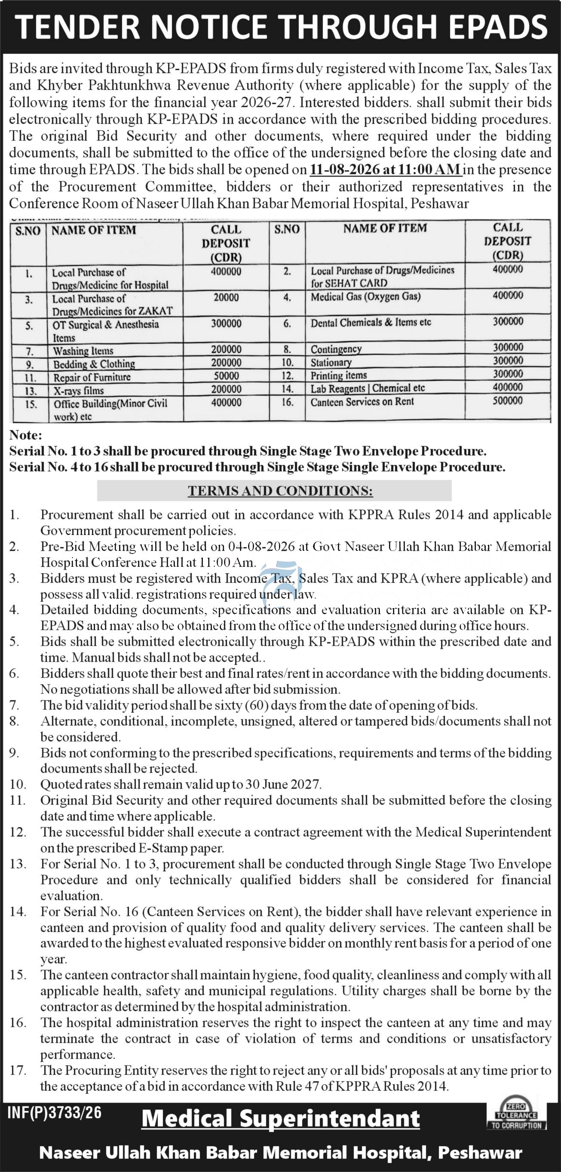 Tender Document