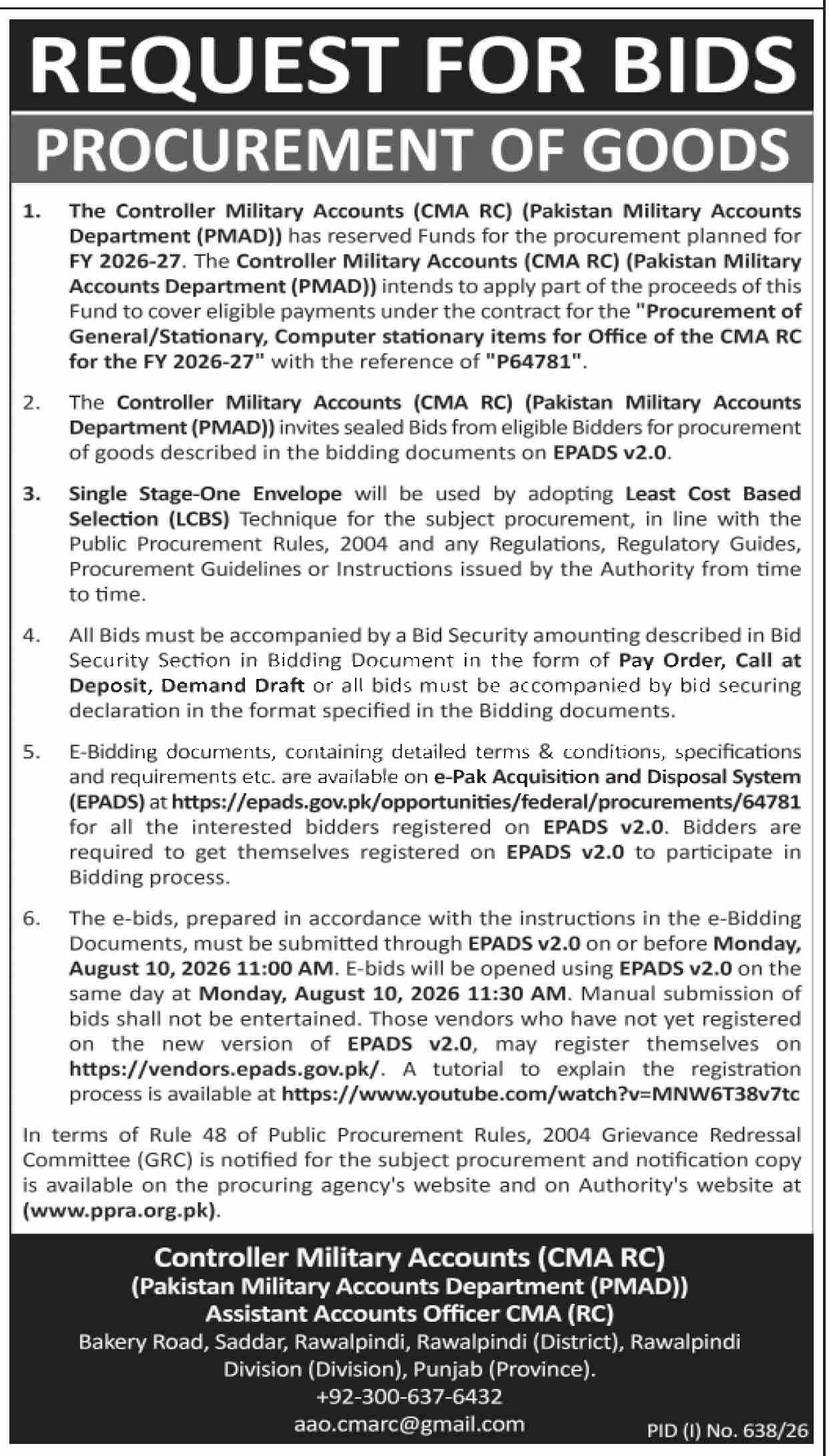 Tender Document