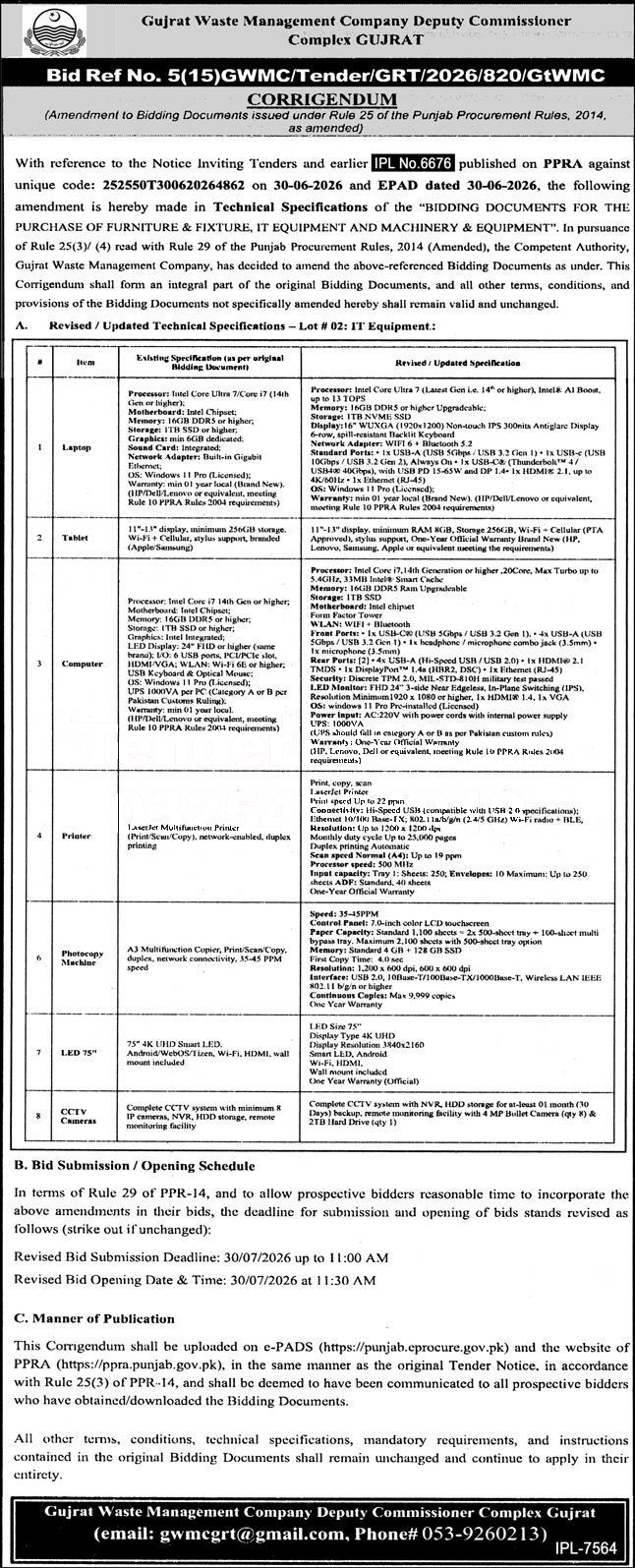 Tender Document