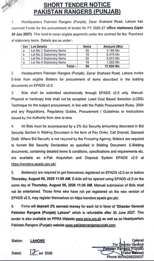 Tender Document