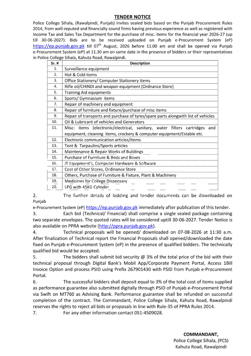 Tender Document