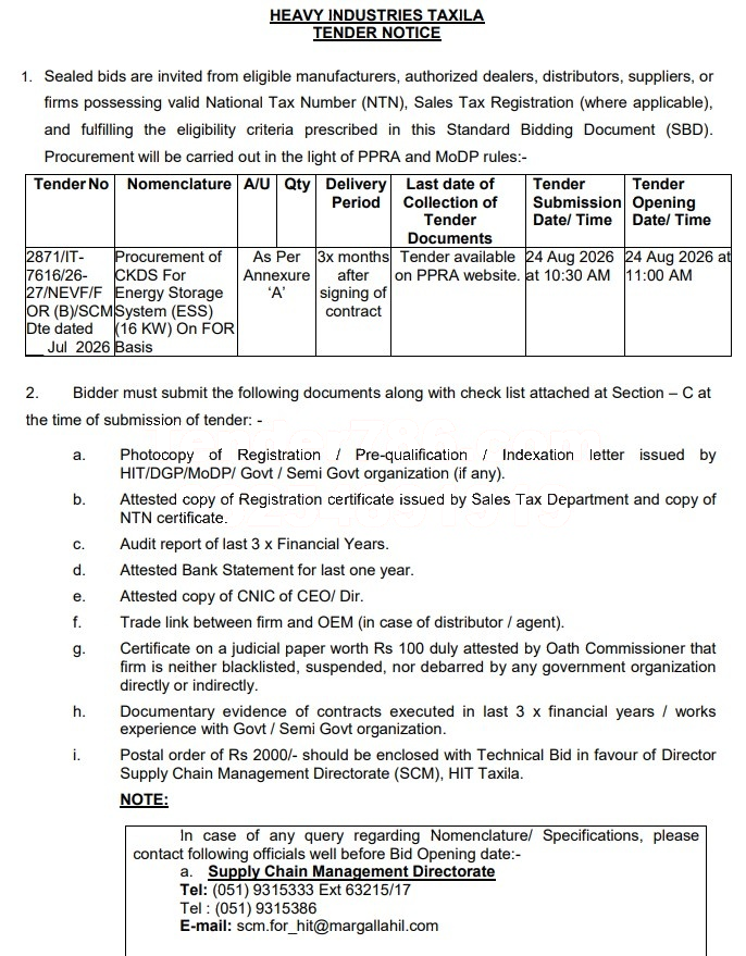 Tender Document