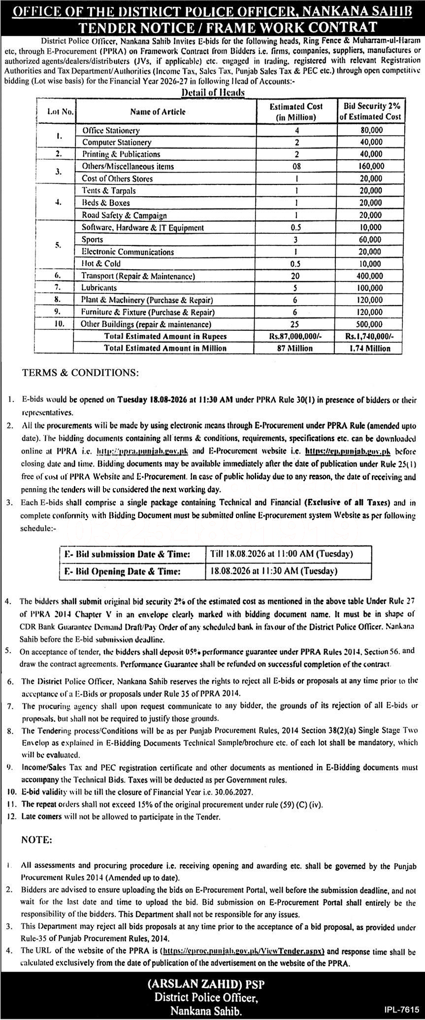 Tender Document