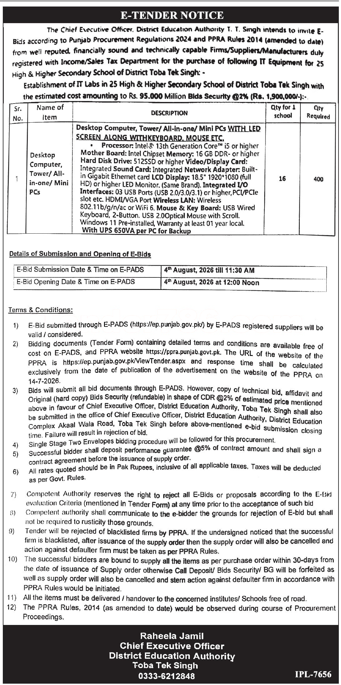 Tender Document
