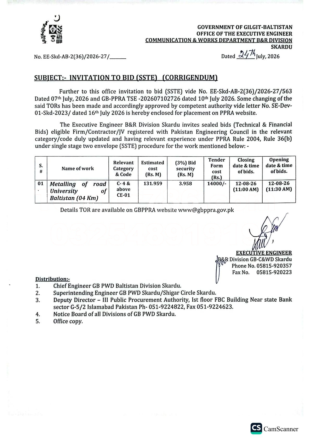 Tender Document