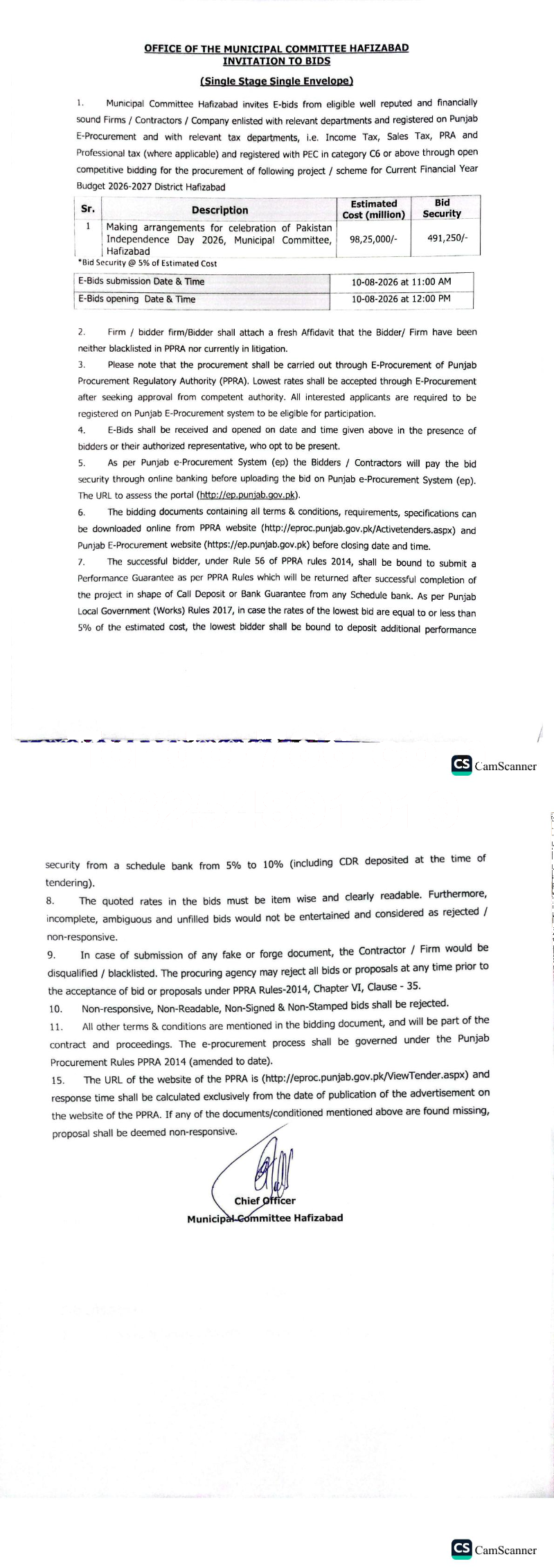 Tender Document