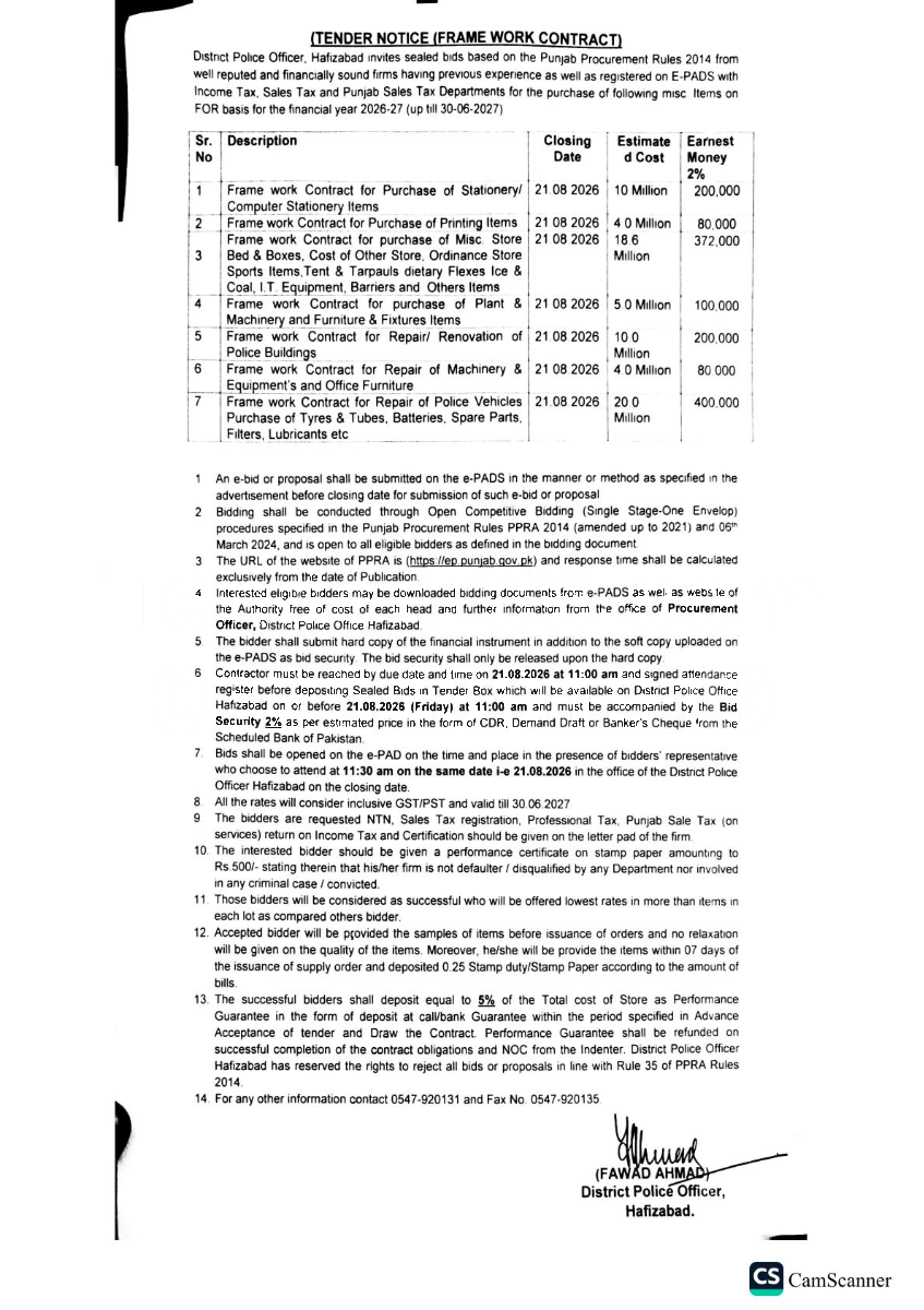 Tender Document