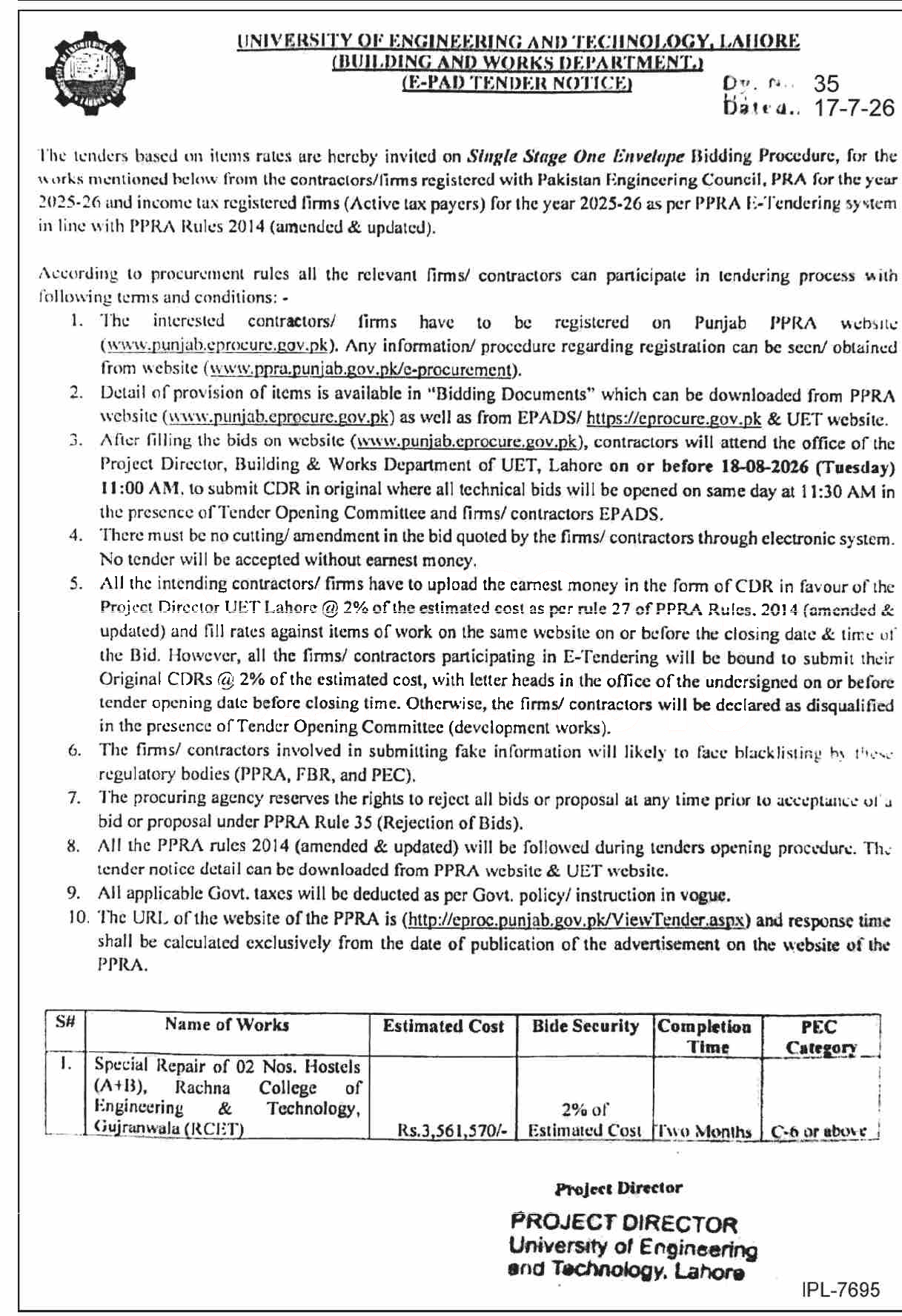 Tender Document